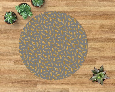 Ronde vloerbescherming voor bureaustoel Gele twijgen