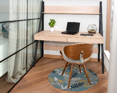 Ronde vloerbescherming voor bureaustoel Bladeren en twijgen