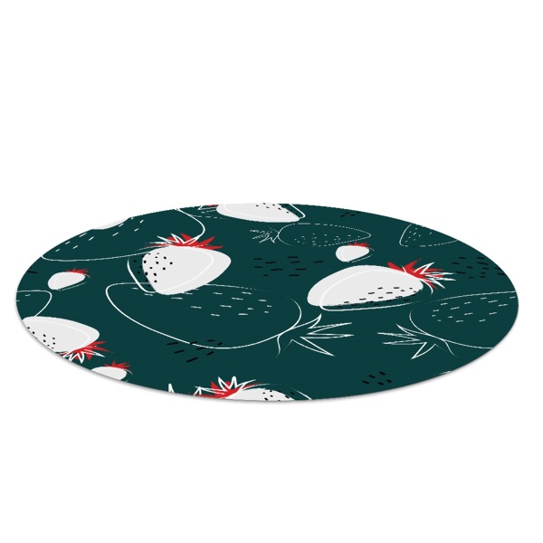 Ronde vloerbescherming Flesgroene aardbei