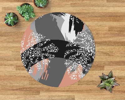 Ronde stoel mat Monstera abstractie