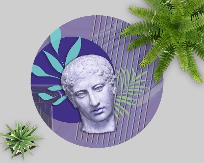 Ronde vloerbescherming Modernistische beeldhouwkunst