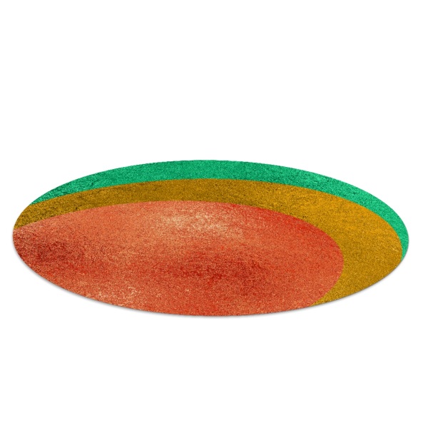 Ronde vloerbescherming voor bureaustoel Abstracte cirkels