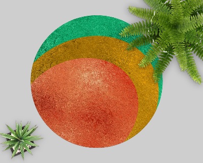 Ronde vloerbescherming voor bureaustoel Abstracte cirkels