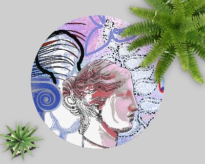 Ronde stoel mat Oude moderne beeldhouwkunst