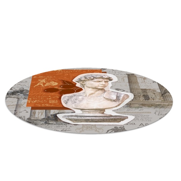 Ronde vloerbescherming Griekse kunst en beeldhouwkunst