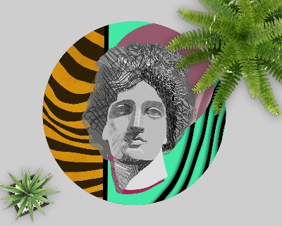 Ronde vloerbescherming voor bureaustoel Moderne beeldhouwkunst