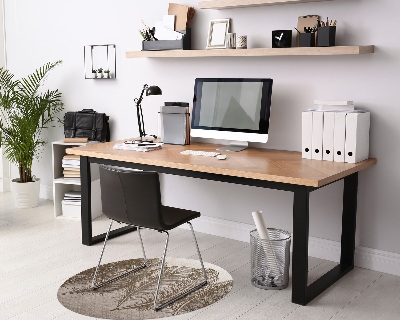 Ronde vloerbescherming Patroon met vogelveren