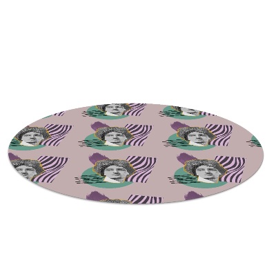 Ronde vloerbescherming voor bureaustoel Minimalistische beeldhouwkunst