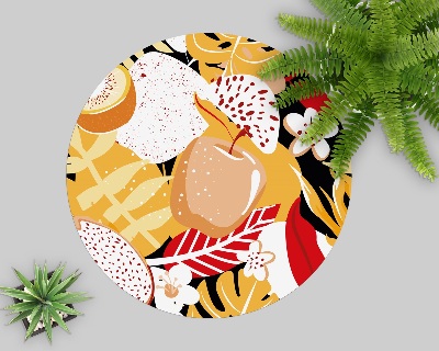 Ronde vloerbescherming Zonnige fruitcompositie