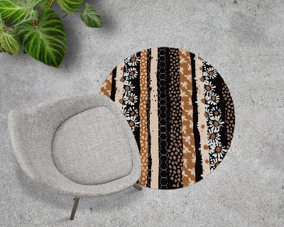 Ronde vloerbescherming voor bureaustoel Bijenbloem Mozaïek