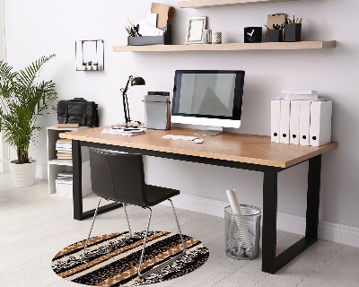 Ronde vloerbescherming voor bureaustoel Bijenbloem Mozaïek