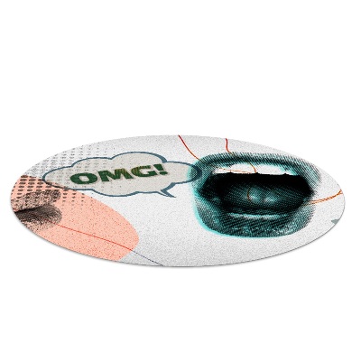 Ronde vloerbescherming voor bureaustoel Lippen omg!