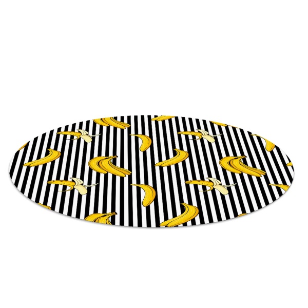 Ronde vloerbescherming Bananen op de strepen