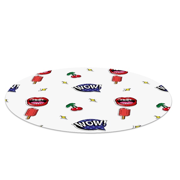 Ronde vloerbescherming voor bureaustoel Kersenlippen