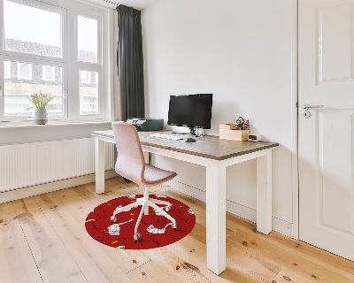 Ronde stoel mat Ganzen op de kust