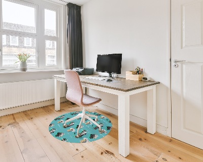 Ronde vloerbescherming voor bureaustoel Griekse beeldhouwkunst