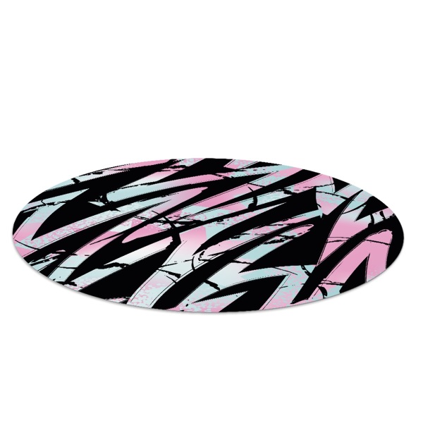 Ronde vloerbescherming Graffiti-krabbels