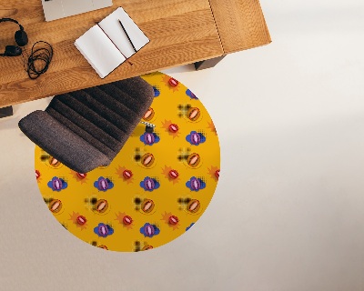 Ronde vloerbescherming voor bureaustoel Fruitkunst