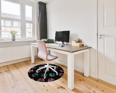 Ronde vloerbescherming Retro palmbomen