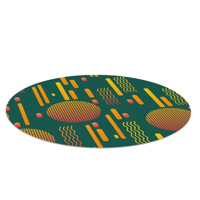 Ronde vloerbescherming voor bureaustoel Retro zonsondergang