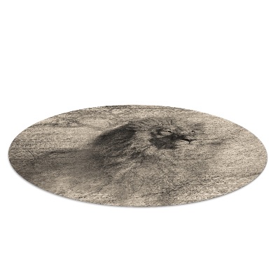 Ronde vloerbescherming Leeuwen Afrika patronen