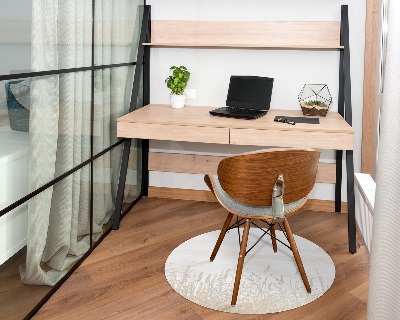 Ronde stoel mat Veld in de mist