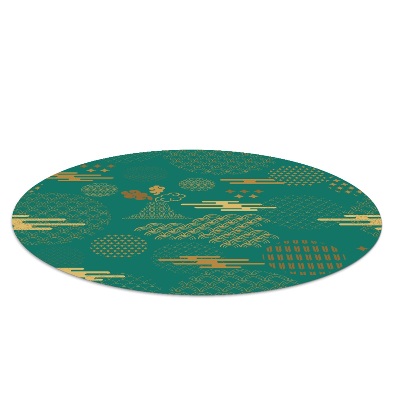 Ronde vloerbescherming Japanse symbolen