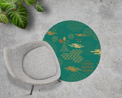 Ronde vloerbescherming Japanse symbolen