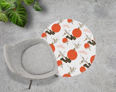 Ronde vloerbescherming Kranenwolken stippen