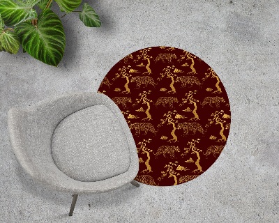 Ronde stoel mat Gouden Tijgerboom