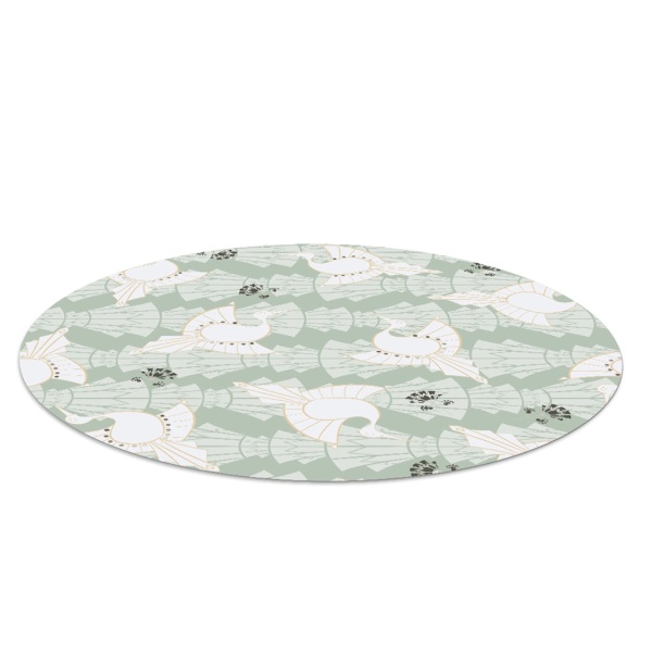 Ronde vloerbescherming Geometrische vogels