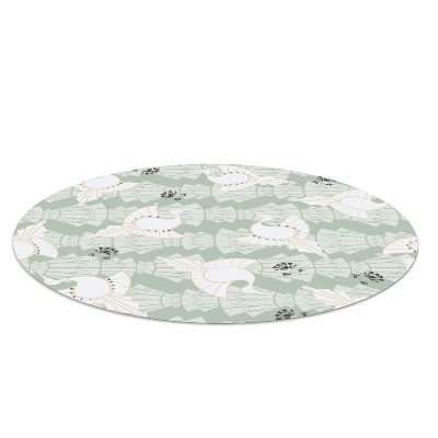 Ronde vloerbescherming Geometrische vogels