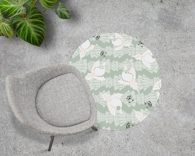 Ronde vloerbescherming Geometrische vogels