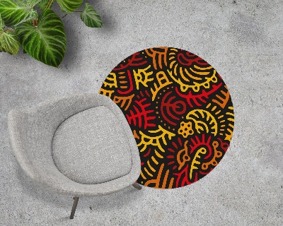 Ronde vloerbescherming voor bureaustoel Mexicaanse patronen