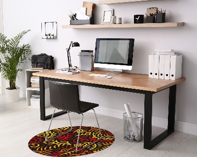 Ronde vloerbescherming voor bureaustoel Mexicaanse patronen