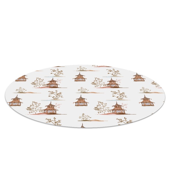 Ronde stoel mat Chinees landschap