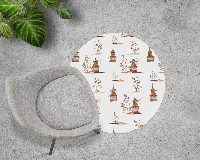 Ronde stoel mat Chinees landschap