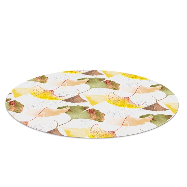 Ronde vloerbescherming Ginkgo bladeren