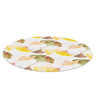 Ronde vloerbescherming Ginkgo bladeren