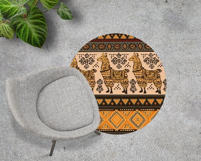 Ronde stoel mat Aziatisch lamapatroon