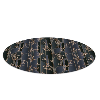 Ronde vloerbescherming voor bureaustoel Decoratieve planten