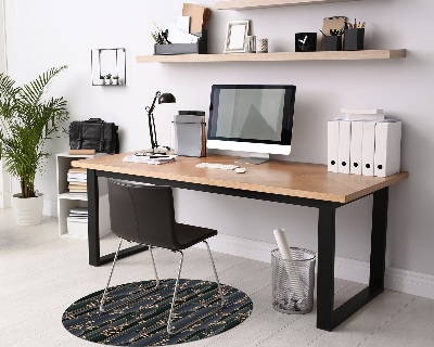 Ronde vloerbescherming voor bureaustoel Decoratieve planten