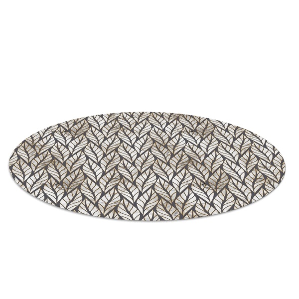 Ronde stoel mat Marmeren plantenbladeren