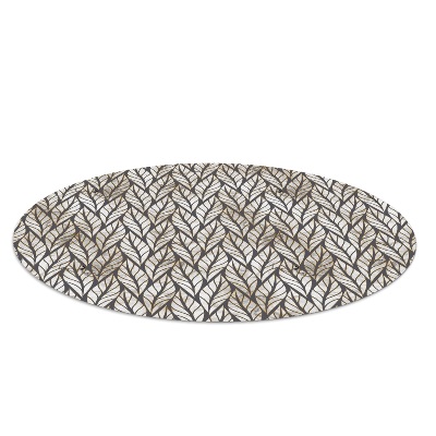 Ronde stoel mat Marmeren plantenbladeren