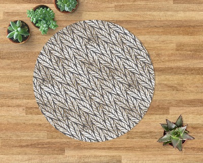 Ronde stoel mat Marmeren plantenbladeren