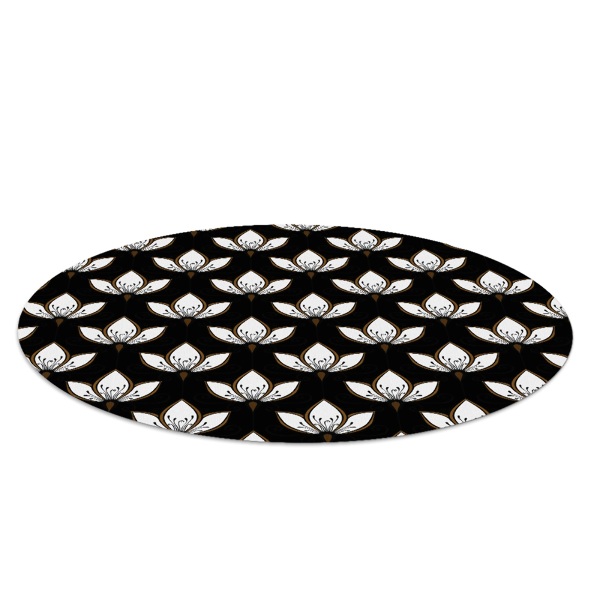 Ronde vloerbescherming voor bureaustoel Elegante lelies