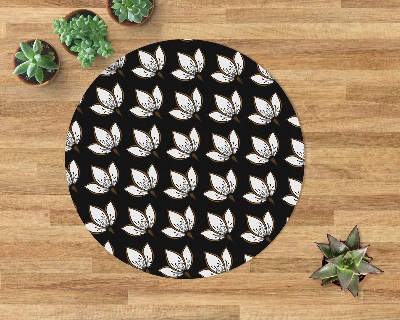 Ronde vloerbescherming voor bureaustoel Elegante lelies