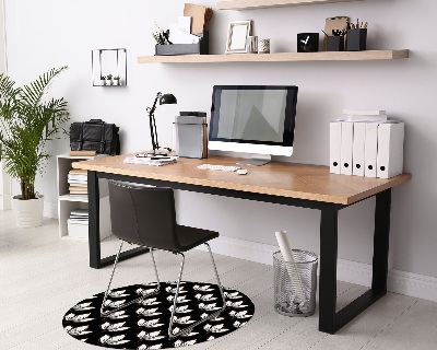 Ronde vloerbescherming voor bureaustoel Elegante lelies