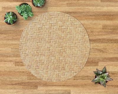 Ronde stoel mat Rotan patroon