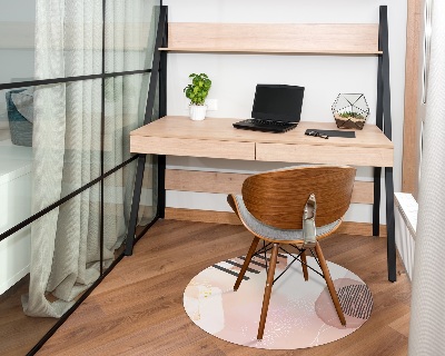 Ronde vloerbescherming voor bureaustoel Aquarel abstractie